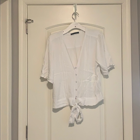 Abercrombie & Fitch Tops - white blouse with tie at waist!